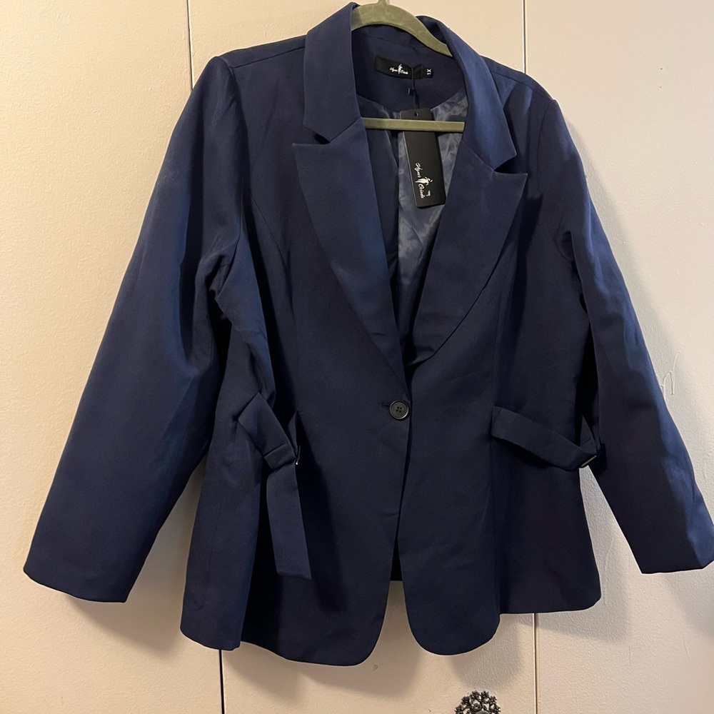 🆕 AGNES ORINDA WOMEN NAVY BLAZER (1X) NWT
